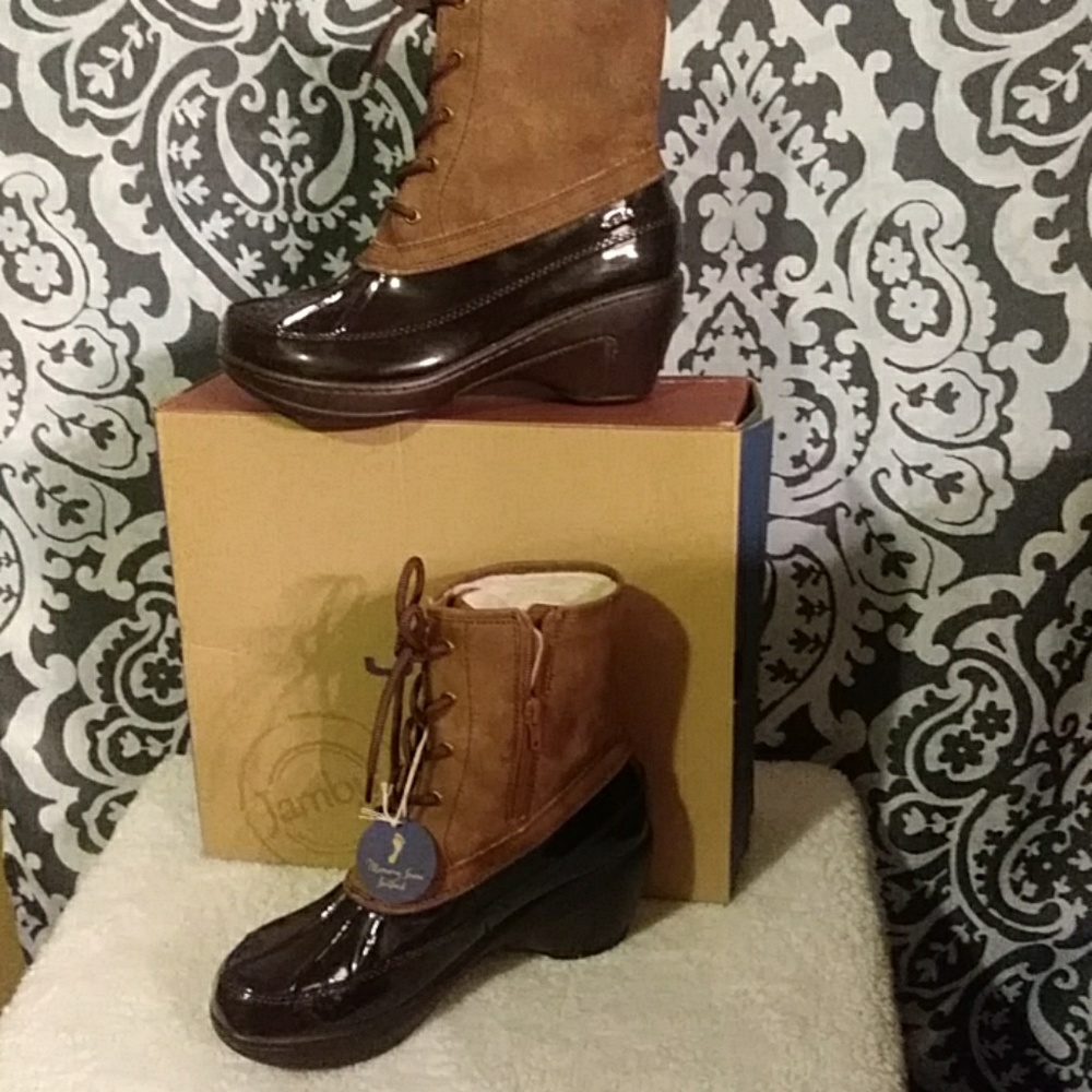 JBU Faux Leather Ankle Duck Boot